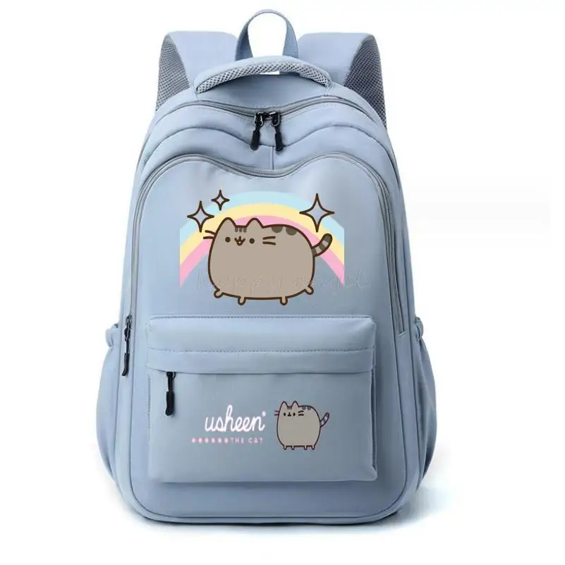 New Fat Cat Backpack Sweet Soft Large Capacity Student Schoolbag College Students Patchwork Laptop Simple Mochilas 4 Color