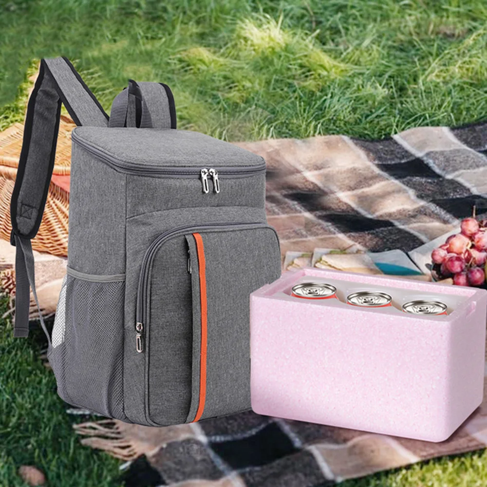 18L Thermal Lunch Bag Picnic Food Cooler Backpack Waterproof Thickened Insulated Food Storage Bag Camping Juice Refrigerator