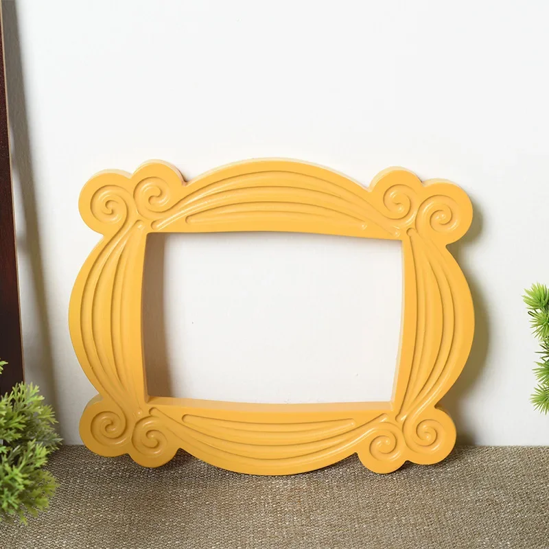 Monica Door Frame with Wooden Yellow Photo Frame Suitable for Handmade TV Series Friends, Collectible Home Decoration Series