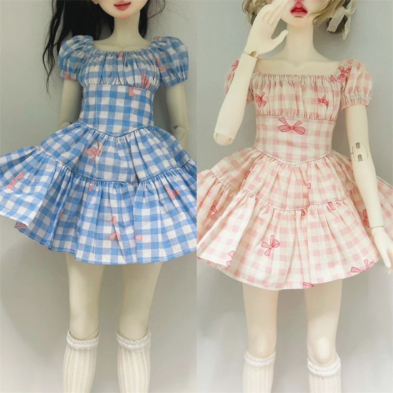 

BJD doll clothes suitable for 1/4 size College style pleated dress skirt clothes set doll accessories (1 points)