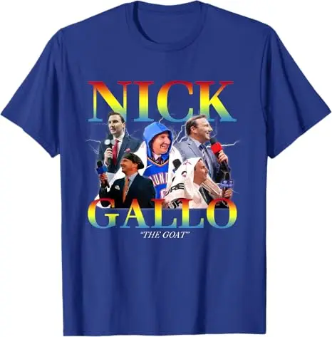 Funny Nick Gallo GOAT Fan Design T-Shirt Mens Fashion Basketball Lover Graphic Outfit Sportswear Saying Tee Novelty Gift Y2k Top
