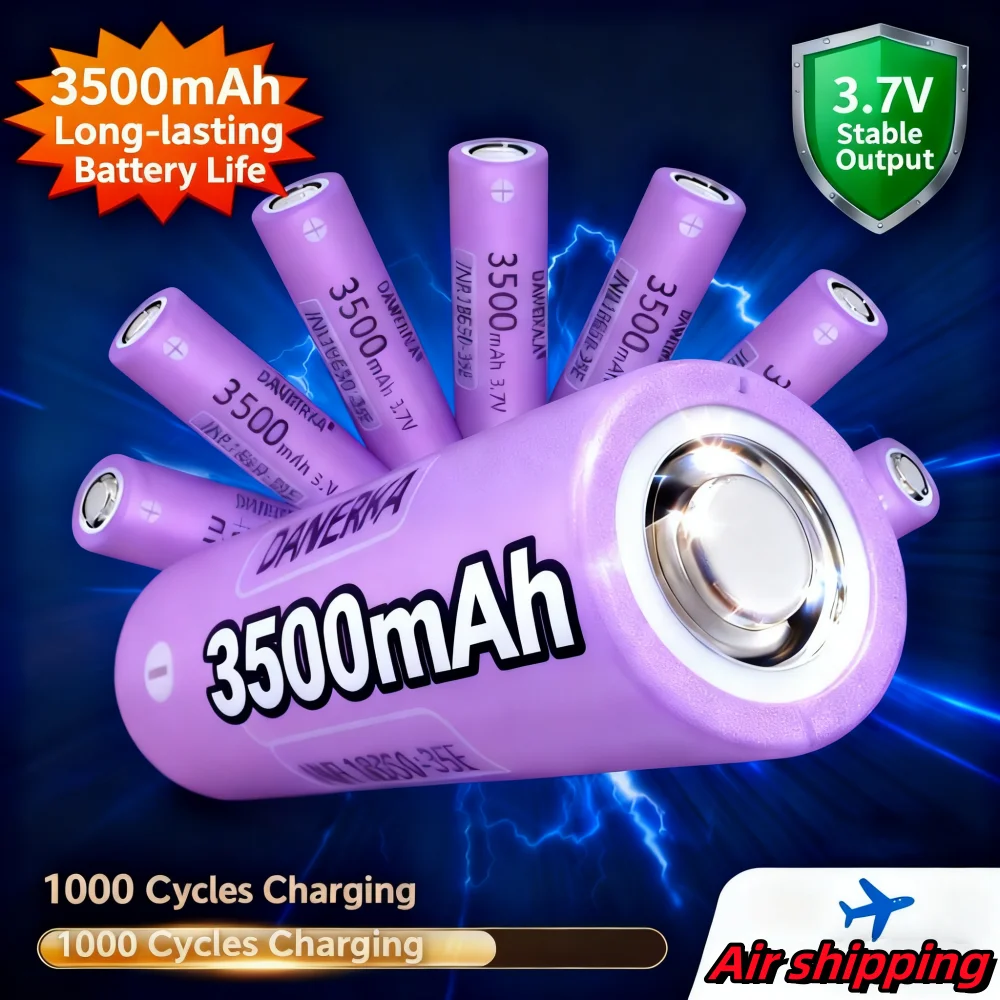 

Air shipping100% Original 35E 3,7 v 3500 mah 18650 batería recargable de litio para baterías de linterna para batería de 3500mah