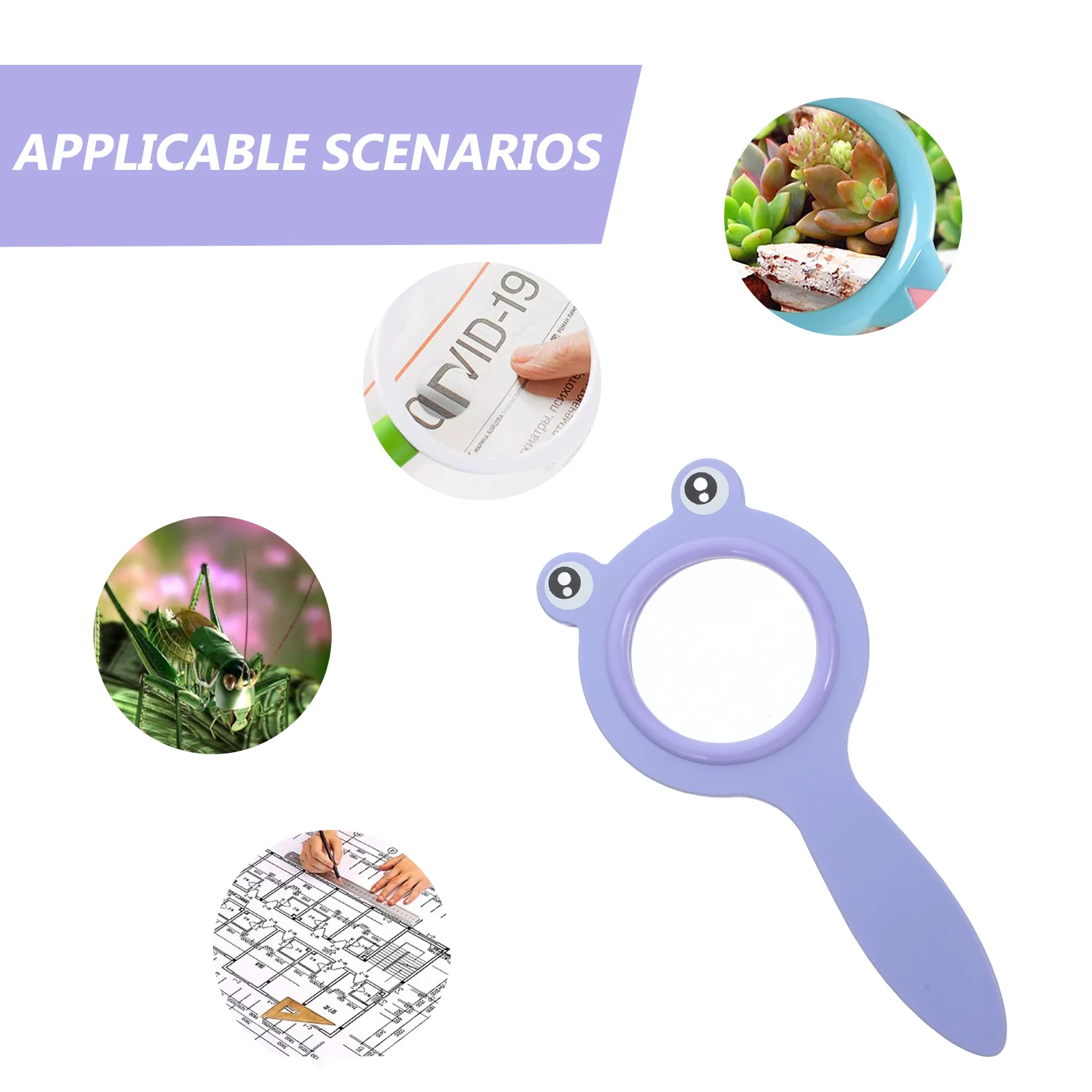 أطفال العلوم التعليمية الكرتون الحشرات مراقب المكبر المحمولة المحمولة في الهواء الطلق استكشاف مجهر صغير العلوم