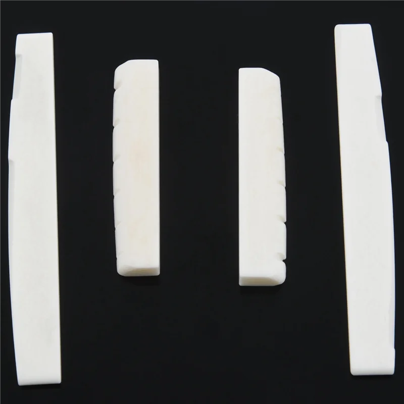 

AA75-40 Sets Of 80Pcs 6 String Acoustic Guitar Bone Bridge Saddle And Nut Made Of Real Bone