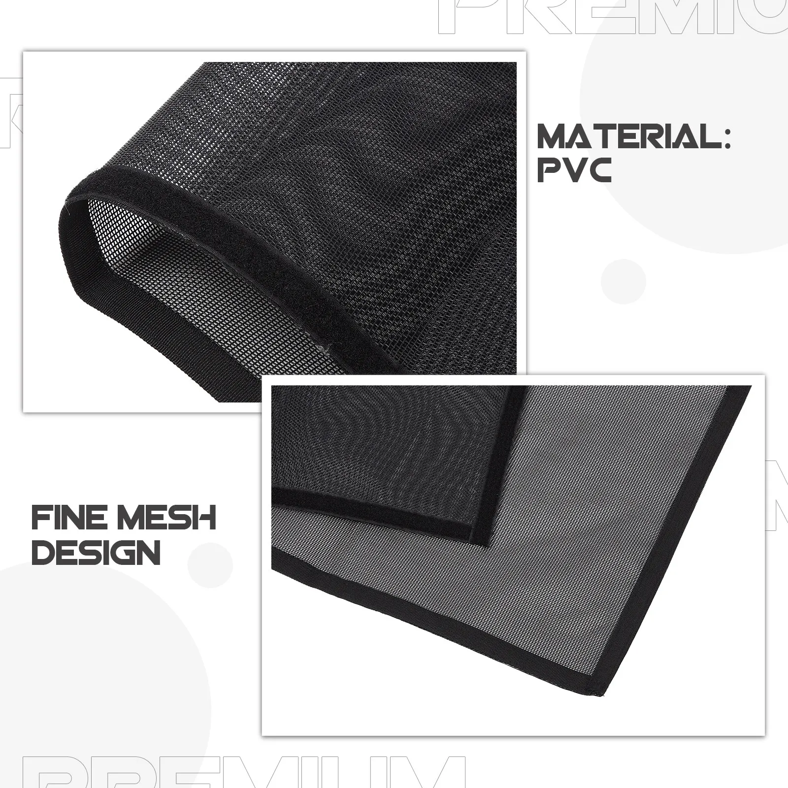 

Комплект сетчатых защитных экранов для камина, черный ПВХ, устойчивый к ржавчине, мелкоячеистая сетка, панель-штора для камина, защита от искр и золы для пола очага