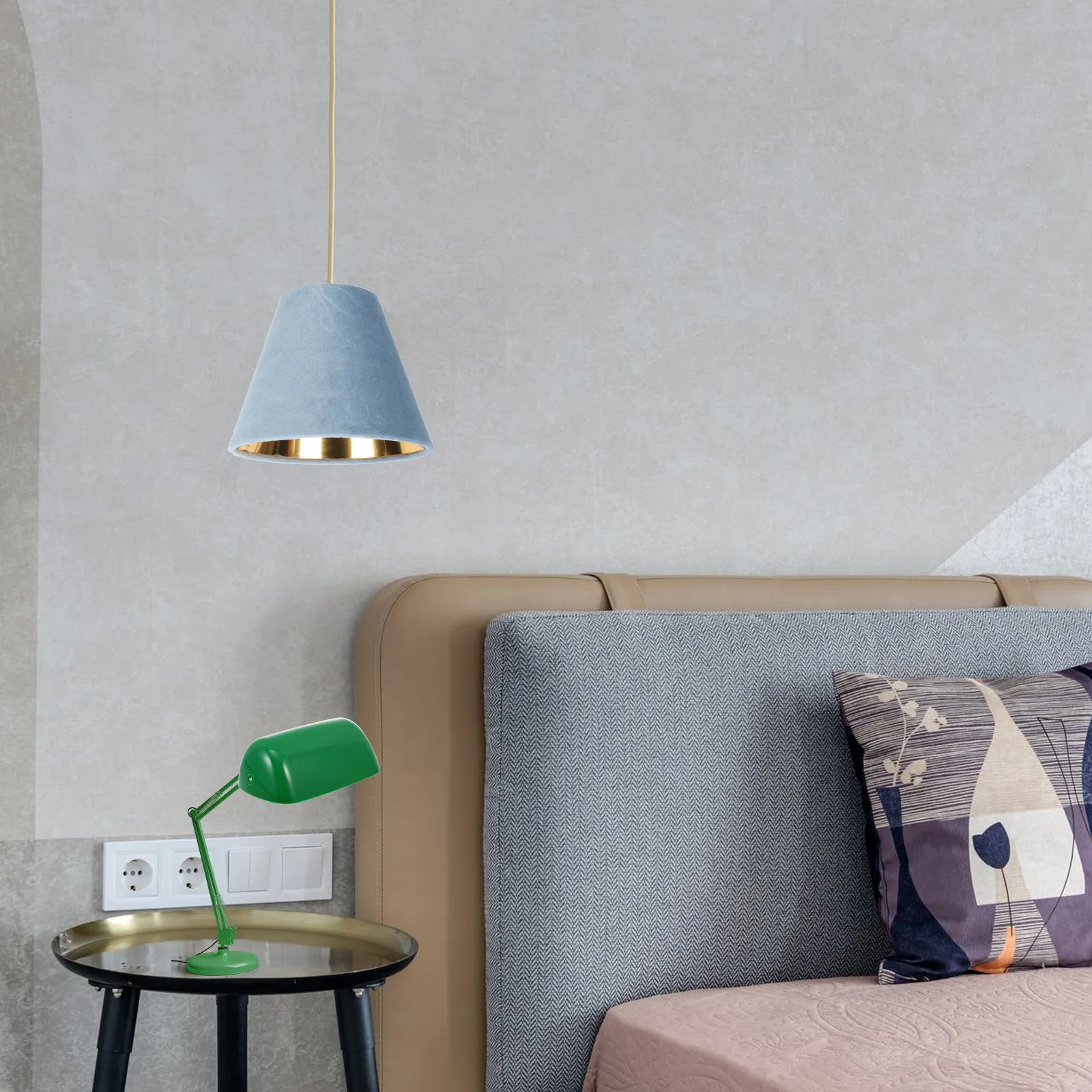 Retro Lampshade Set of 2 – Vintage Table Lamp Cover, Plastic Light Shade for Home Decor