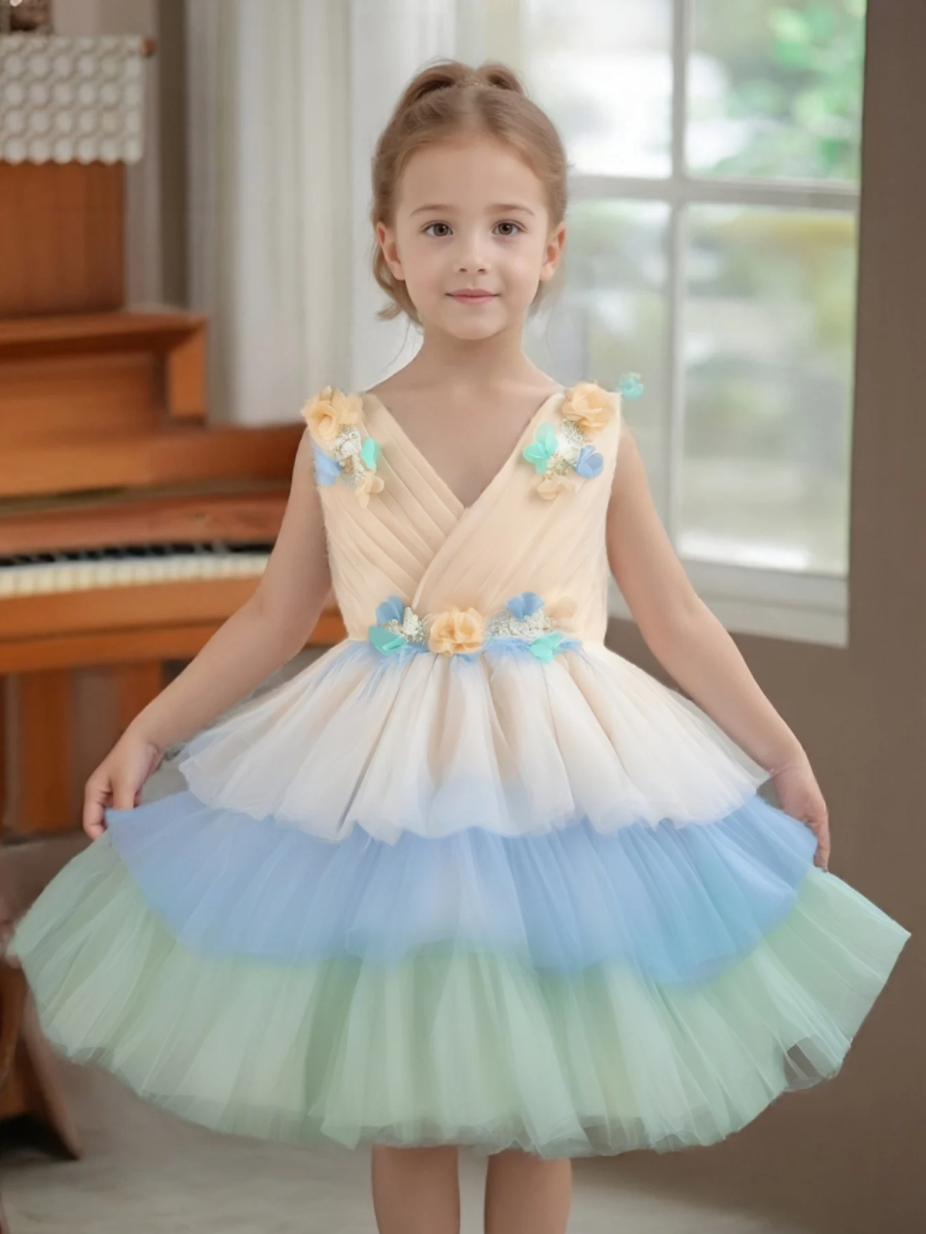 فستان للأطفال البنات عيد الميلاد الزفاف الدانتيل فستان حفلة عيد الميلاد الأول للأطفال طفل الأطفال زي السهرة الرسمية