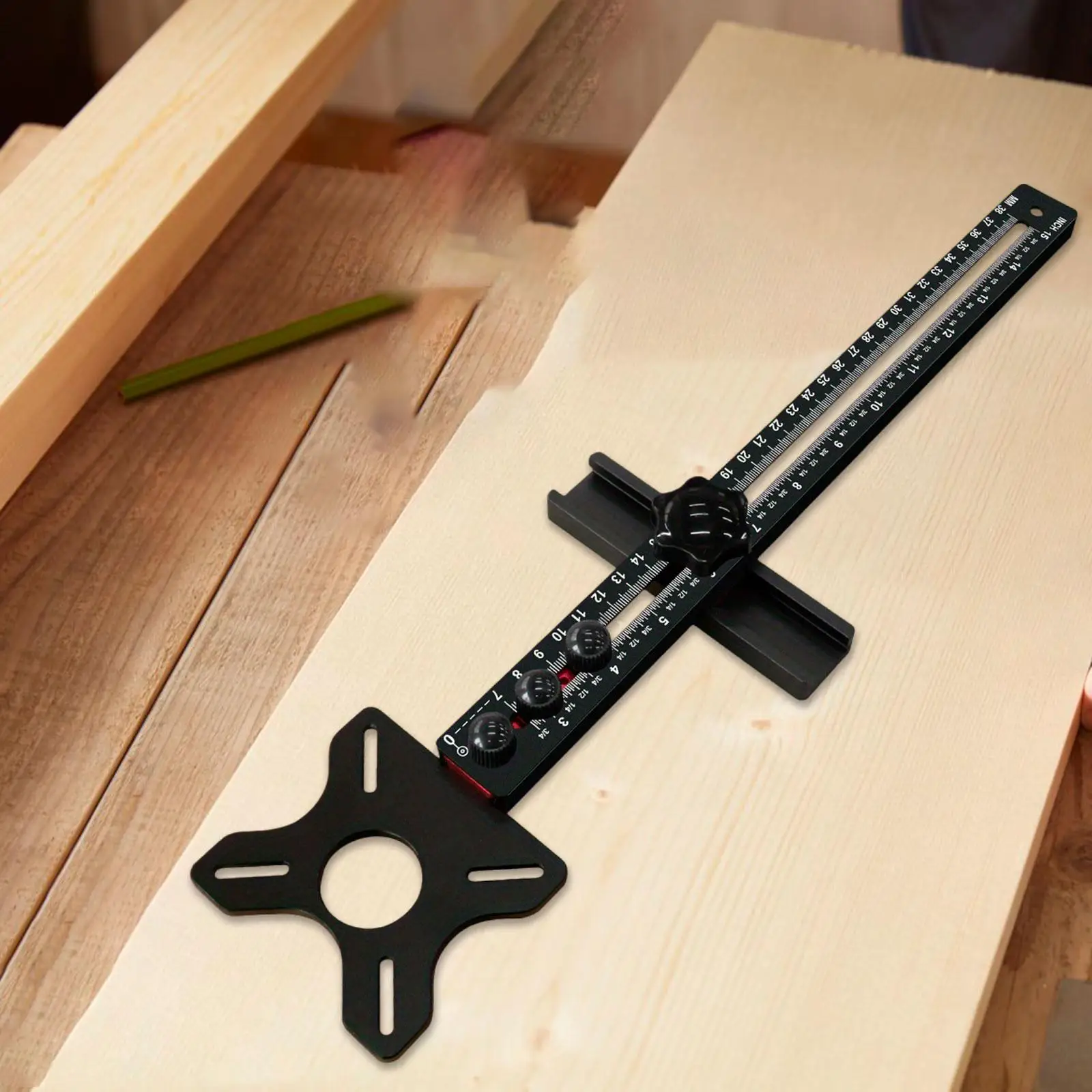 Router Milling Groove Bracket Cabinet Hardware Jig Sturdy Aluminum Alloy