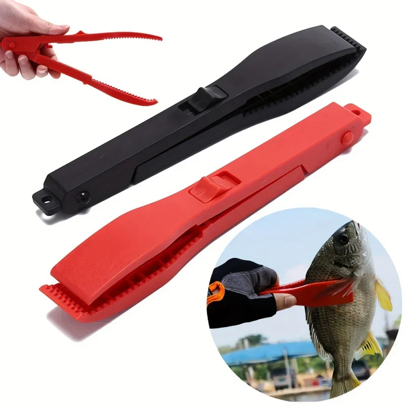 1pc Multifunctional Fishing Pliers, Non-slip Plastic Fish Controlling Clip, Fishing Tackle Tool Gripper Grabber with Lock Switch