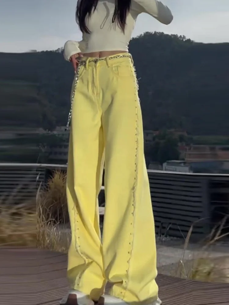 

Faionable Straight Leg Wide Leg Jeans Casual High Waist Bootcut Denim Women's Trendy Summer New Design Long Jeans