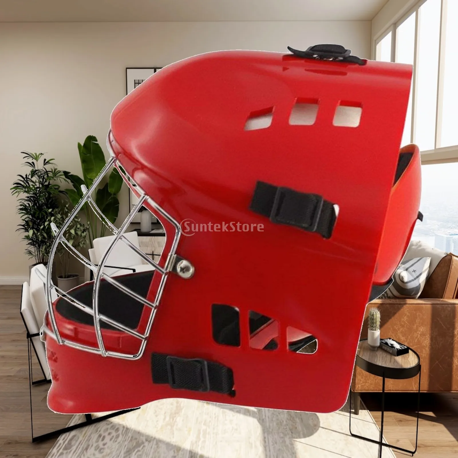 Youth Goalie Mask Helmet for Ice Hockey and Baseball with High Toughness Shell Protection
