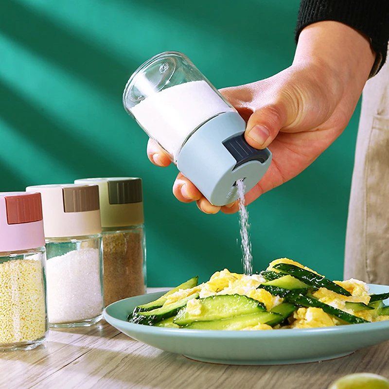 Kitchen 0.5g Press Type Quantitative Salt Control Bottle Measuring Seasoning Bottle Pepper Paprika Cumin Powder Sugar Dispenser