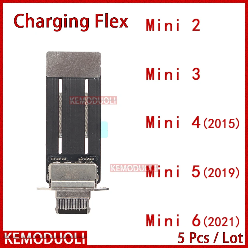 

5 Pcs/Lot USB Ports Dock Connector Microphone for Ipad Mini 2nd 3rd 4th 5th 6th 2 3 4 5 6 Generation Charging Flex 2019 2011