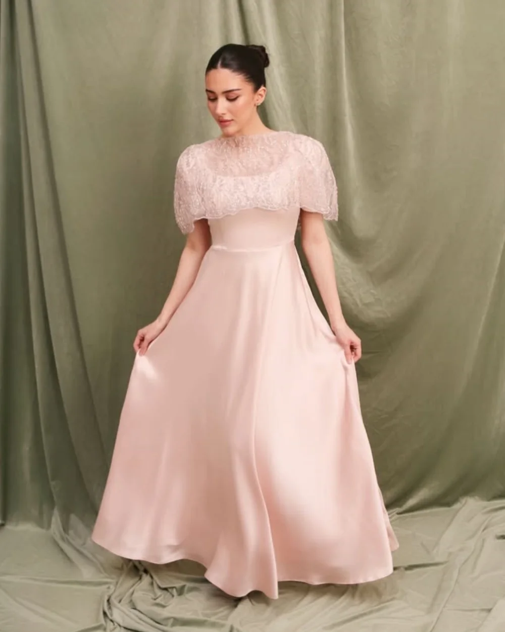 

Customized Modern Style Women Jersey Sequined Pleat A-line Evening Dresses Elegant O-Neck Sleeveless Floor Lenght Prom Dresses