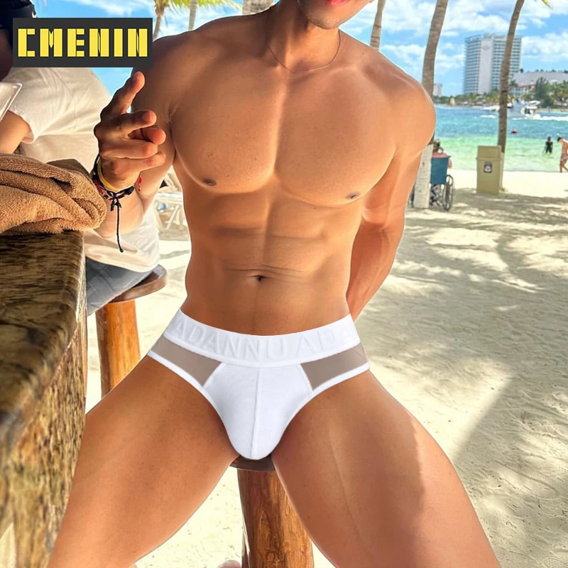 

CMENIN Mesh Patchwork Transparent Men's Briefs Ultra-thin Breathable Men's Panties Large Crotch Pouch Gay Mens Bikini Underpants