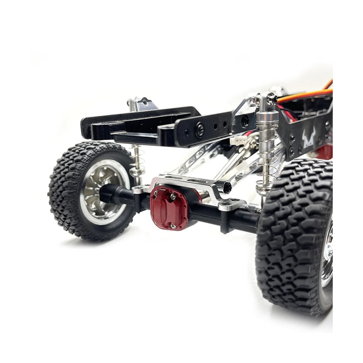 MN78 Metalowa oś przednia i tylna z tuleją wału od 3 mm do 4 mm do MN78 MN-78 MN 78 1/12 RC Car Upgrade Parts, Silver