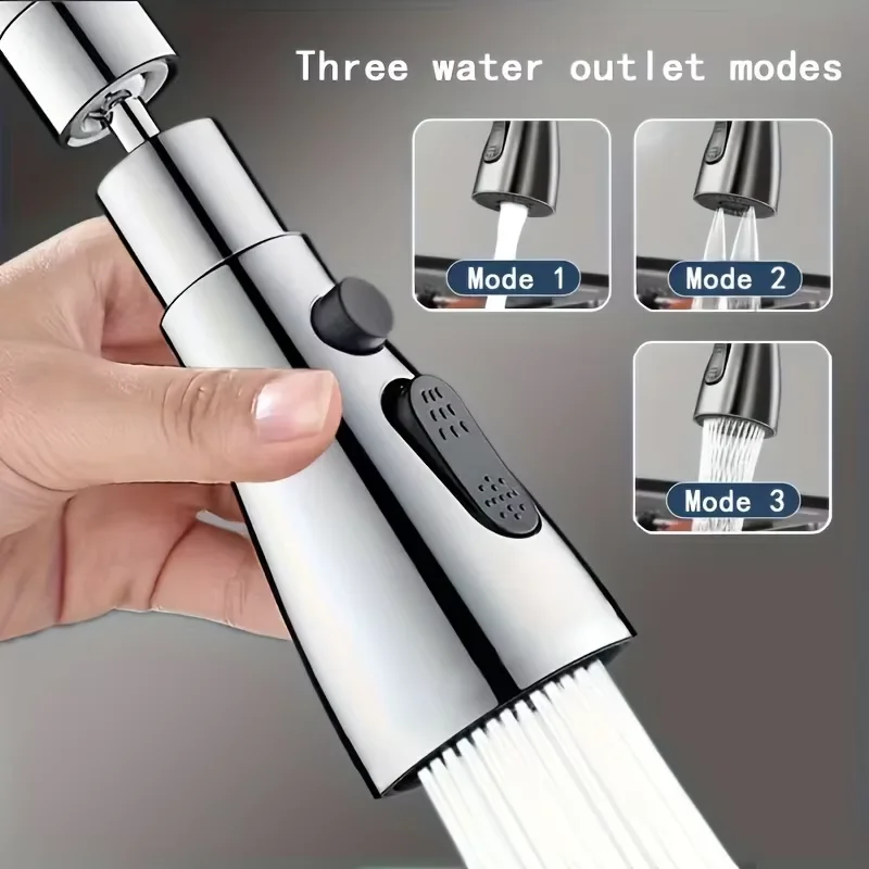 New Faucet Extender 360° Universal Rotate Extension Splash Proof Aerator 3 Modes Kitchen Sink Accessory Water Tap Bubbler Nozzle