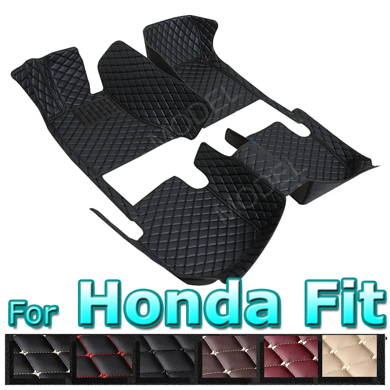 

Car Floor Mats For Honda Fit Jazz 2007 2006 2005 2004 Auto Interior Styling Protect Waterproof Leather Rugs Decoration