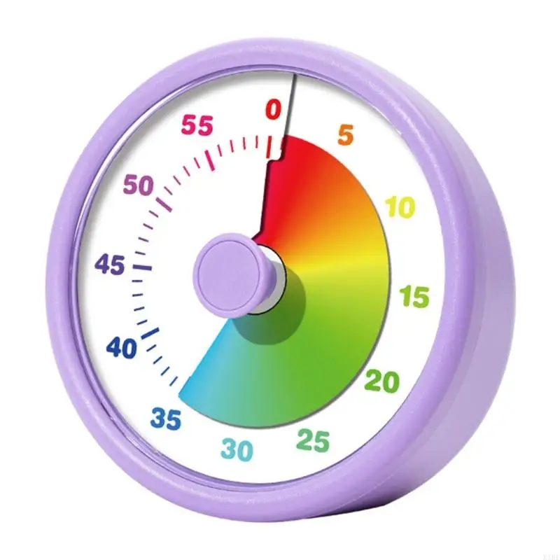 Visual Timer for Study Focusing and Kitchen Reminders with Color Time Disk, Rotary Knob, Countdowns Support Time Management KXRE