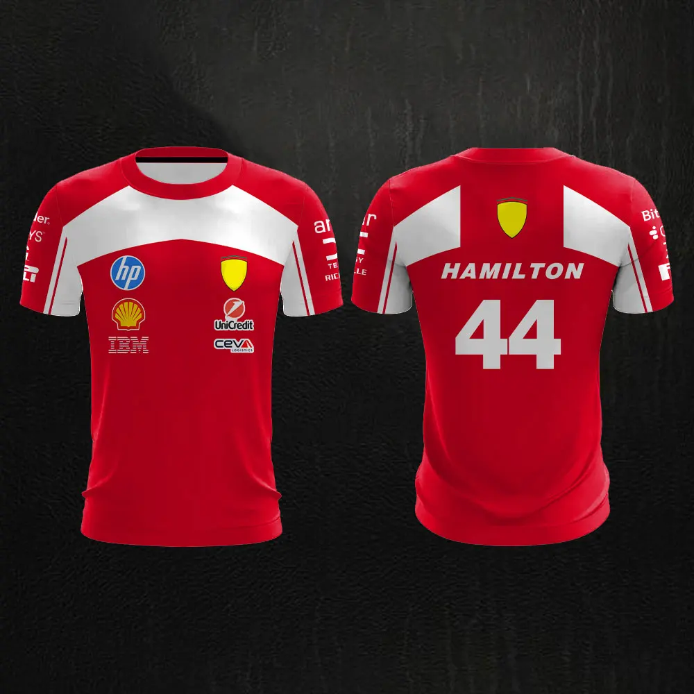 Best-Selling New Formula 1 3D-Printed Quick-Dry Breathable Outdoor Extreme Sports T-Shirt for Men (Oversized) – Hamilton 44 Fans