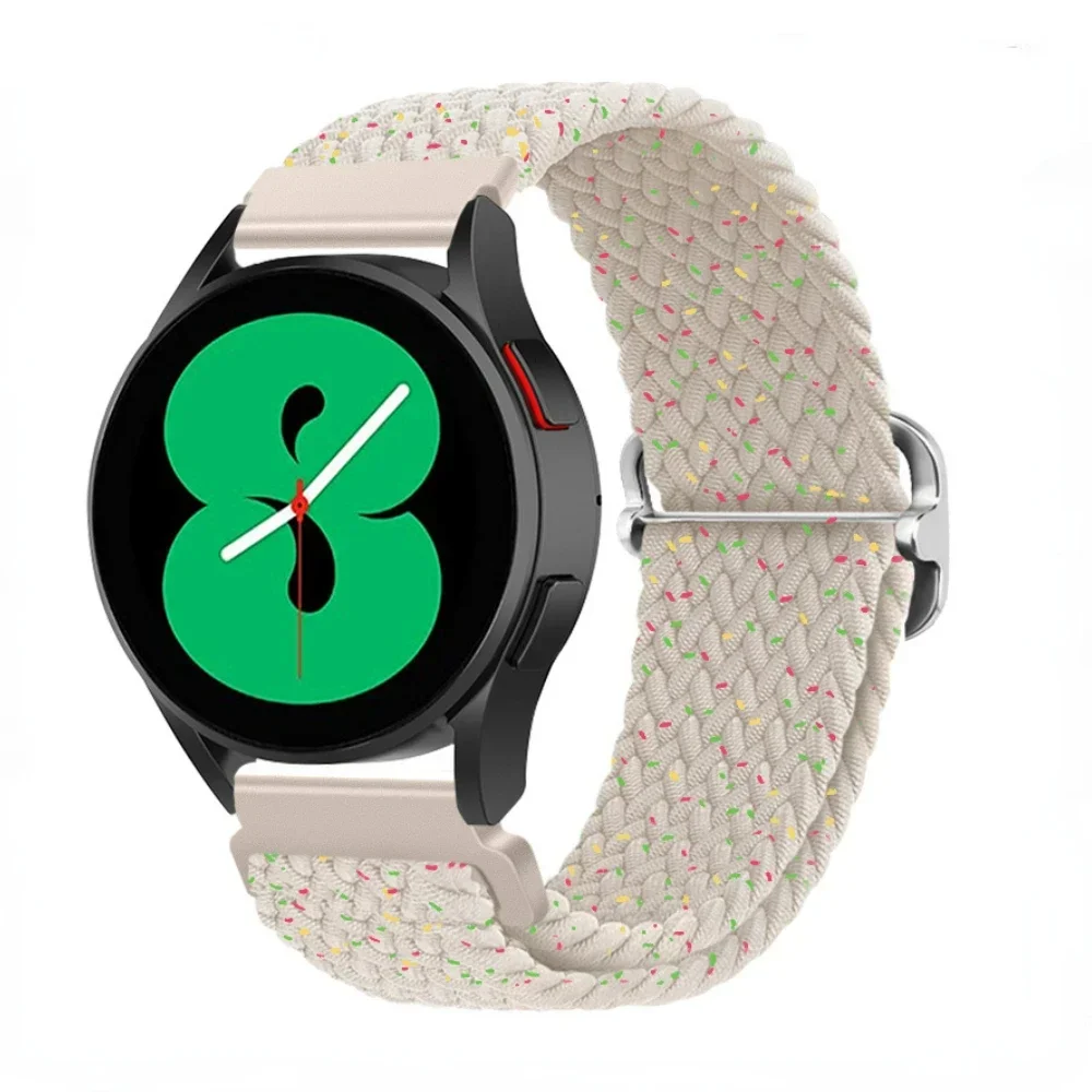 20mm 22mm Nylon Loop Strap For Samsung Watch 7/6/5/4/Huawei Watch 4/3/GT3-2 Soft Braided Elastic Bracelet Amazfit GTR/GTS 4 Belt