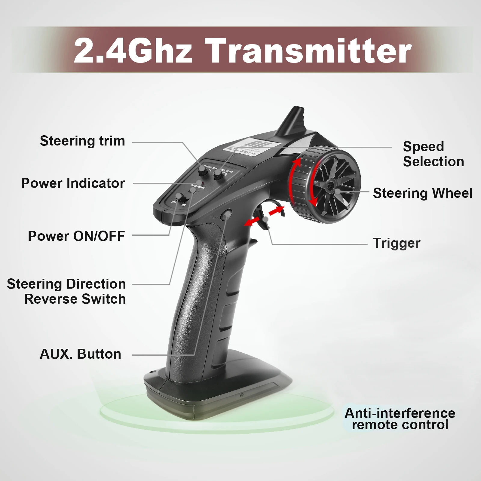 HAIBOXING RC Transmitter  Car Spare Parts Apply For HBX 12815 & 2995 & 16889 （12670-2.4g）