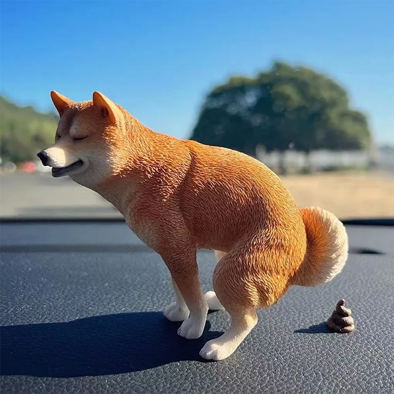 Shiba Inu model animal handwork creative funny poo dog decoration tabletop decoration