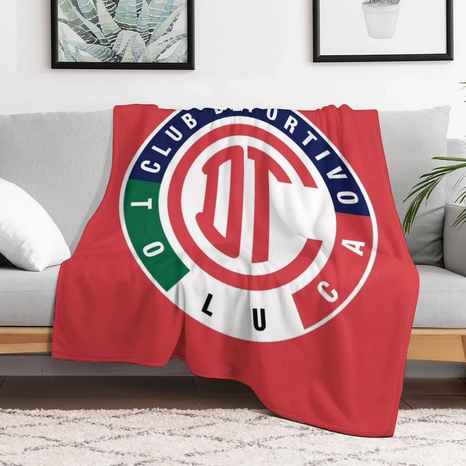 Deportivo Toluca Futbol Club Mexican Diablos Rojos Throw Blanket cosplay anime Softest Bed Fashionable Blankets