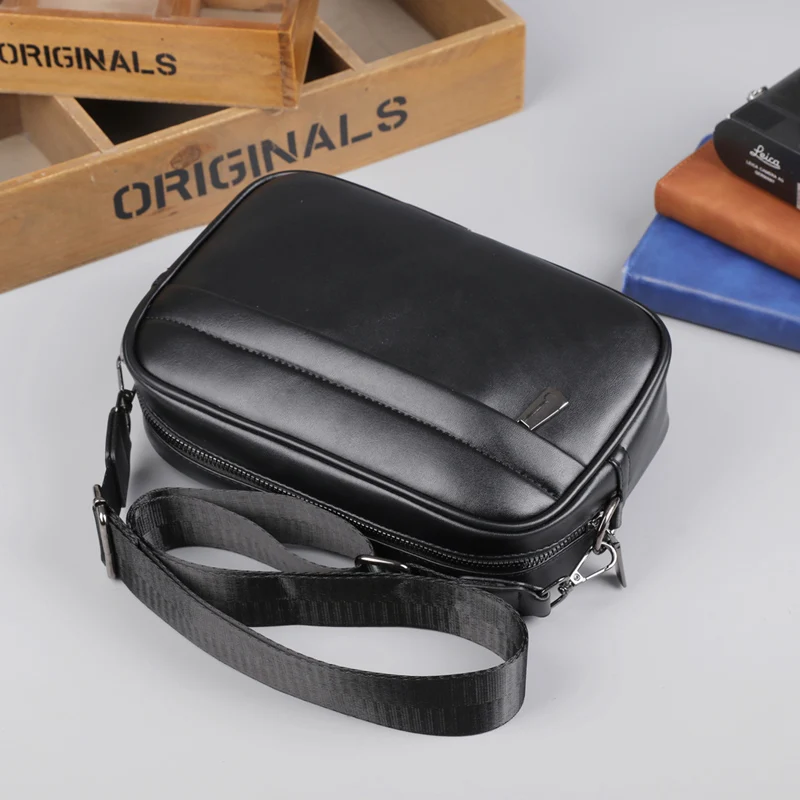 Leren crossbodytas voor heren Klassiek patroon Zakelijke slingtassen Mannelijke casual schoudertas Crossbody tas Kleine vierkante geruite tassen