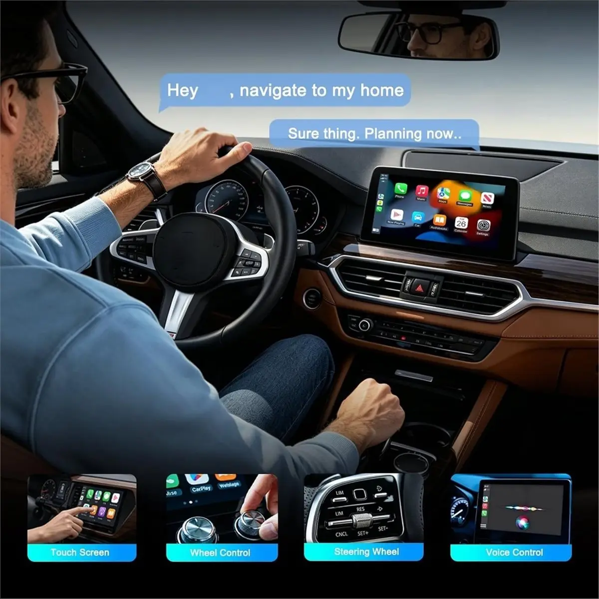 2 in 1 Wireless Carplay Box Adapter, Bluetooth Car Play Dongle, Carplay Wireless Adapter, Stable No Delay, Auto Connect