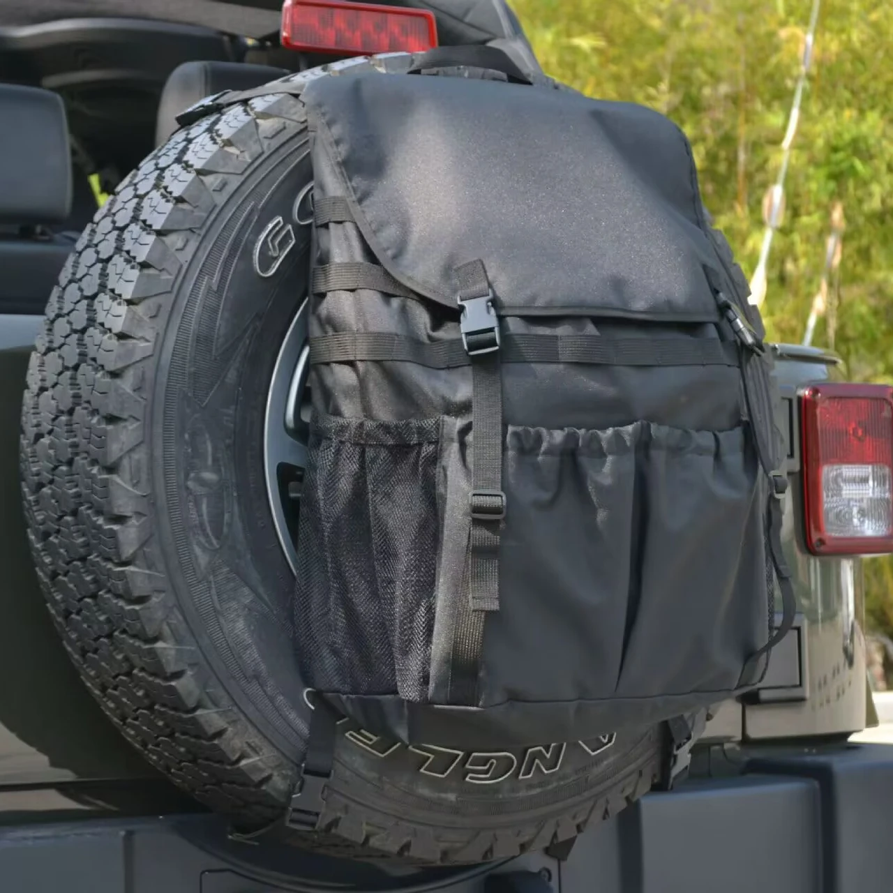 

Car Spare Tire Trash Bag SUV RV Spare Tire Storage Hanging Bag Large Capacity Tool Storage Organizer Travel Camping Bag