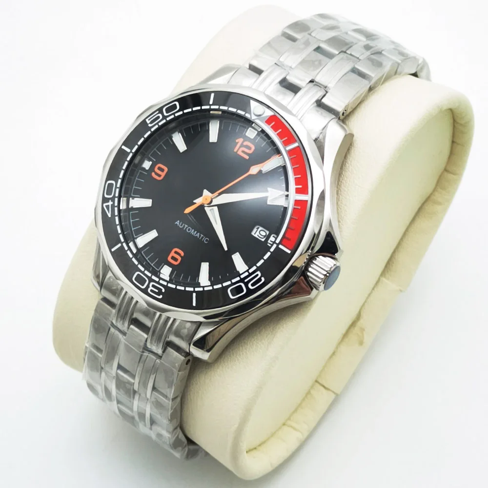 

41mm Automatic Watch Japanese NH35 Movement Date Display Luminous Hands Water-Resistant Mechanical Timepiece Men's Wristwatch