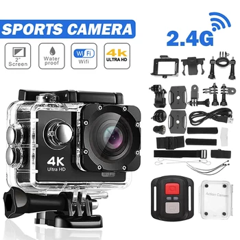 4K Action Camera 1080P/30FPS WiFi 2.0 Underwater Waterproof Helmet Video Recording Camera Sports Cameras Outdoor Mini Camera