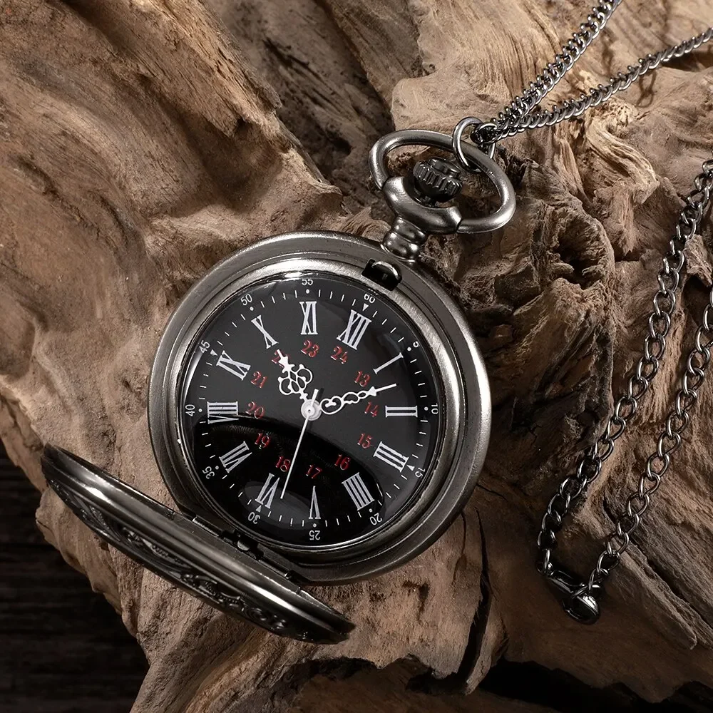 Кварцевые карманные часы с римскими цифрами для мужчин и женщин, полый корпус, стимпанк, винтажное ожерелье с подвеской, лучшие подарки