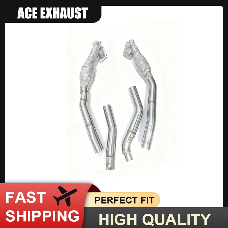 

ACE Perfect Fitment for Mercedes-Benz W166 ML320 ML350 ML400 GLE400 3.0T High Flow Sport Cat Downpipe Exhaust with Heat Shield