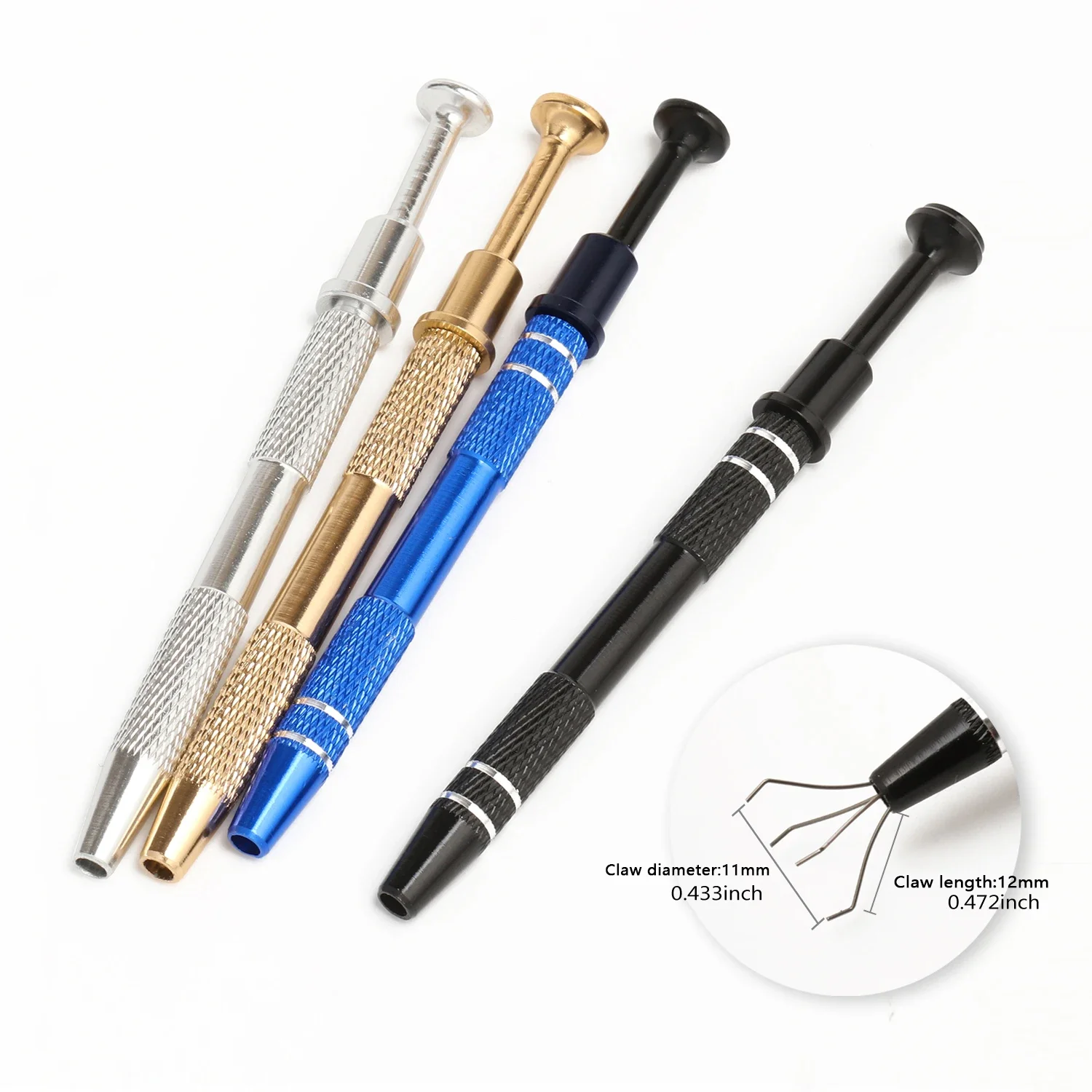 

Premium 4 Prong Stainless Steel Grabber Tweezers Precision Clamping Pickup Tool Anti Rust Durable Grip Tweezers for Jewelry Work