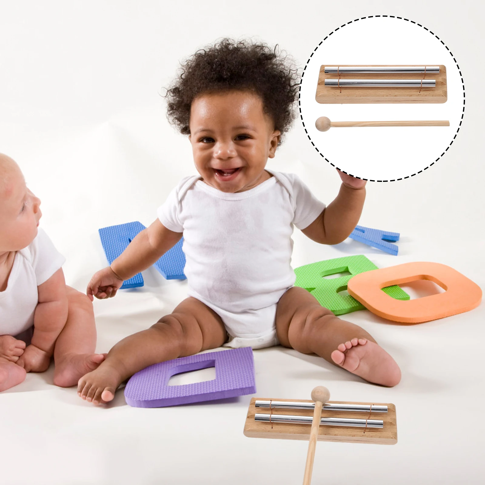 

2 Tone Meditation Chime Wind Chime Tube Music Percussion Instrument For Yoga Classroom Educational Plaything Simple Musical