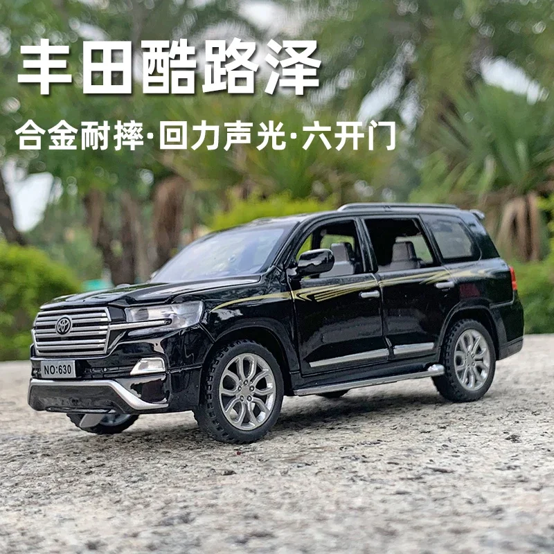 

1:32 Toyota Land Cruiser Alloy Car Boy Can Open The Door Sound & Light Pull Back Toy Model Birthday Gift Christmas Gifts Present