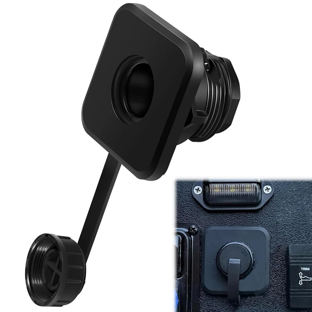 LiveScope™Bulkhead Connector Kit Fish Finder Sonar System Bulkhead Transducer with7-Pin Connector Real-Time Scanning Imaging