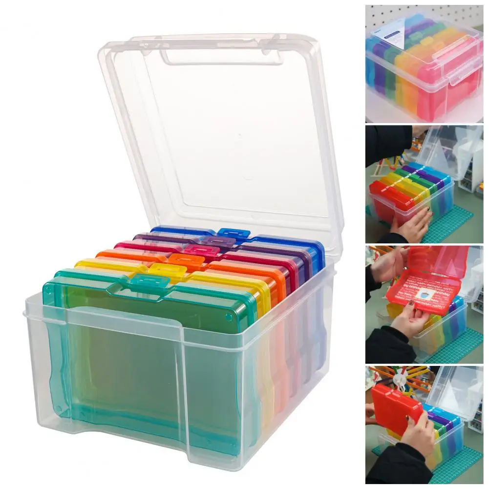 Memory Preservation Box Storage Box Compact Transparent Photo Storage Cases with Strong Load-bearing Capacity Portable for Craft