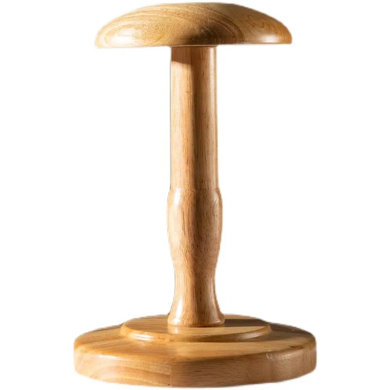 

Hat rack Display stand Stable and durable Head mold Hat holder Antique oak Clothing store retro