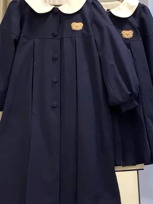 

Faionable Outfit 2025, зимнее длинное све, милое кукольное пальто с воротником Bubble Sve, пальто для детского сада, комплект Dr для женщин, повседневный, универсальный
