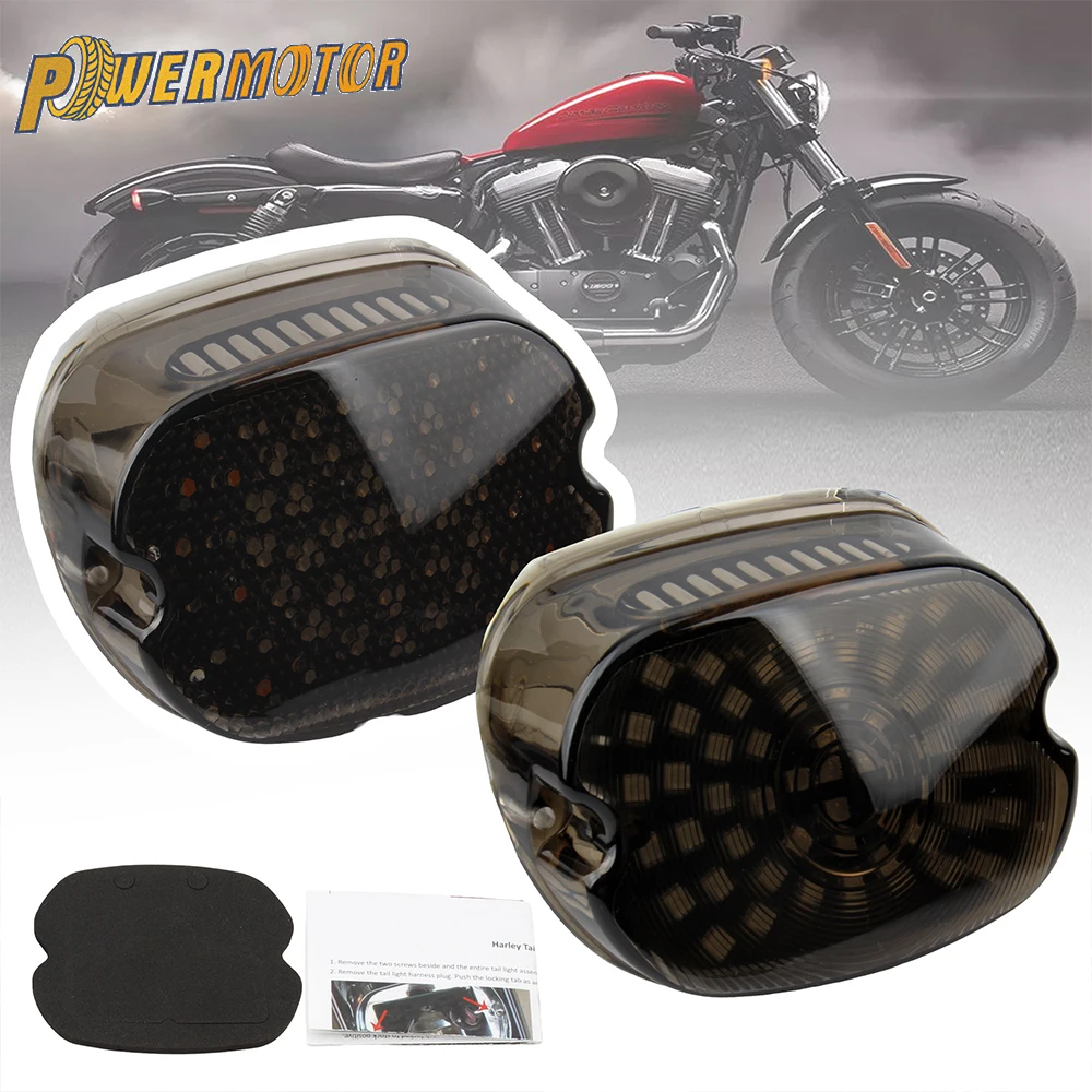 

Светодиодный задний фонарь для мотоцикла в сборе, задний стоп-сигнал, аксессуары для задних фонарей для Harley Touring Sportster XL 883, модификация