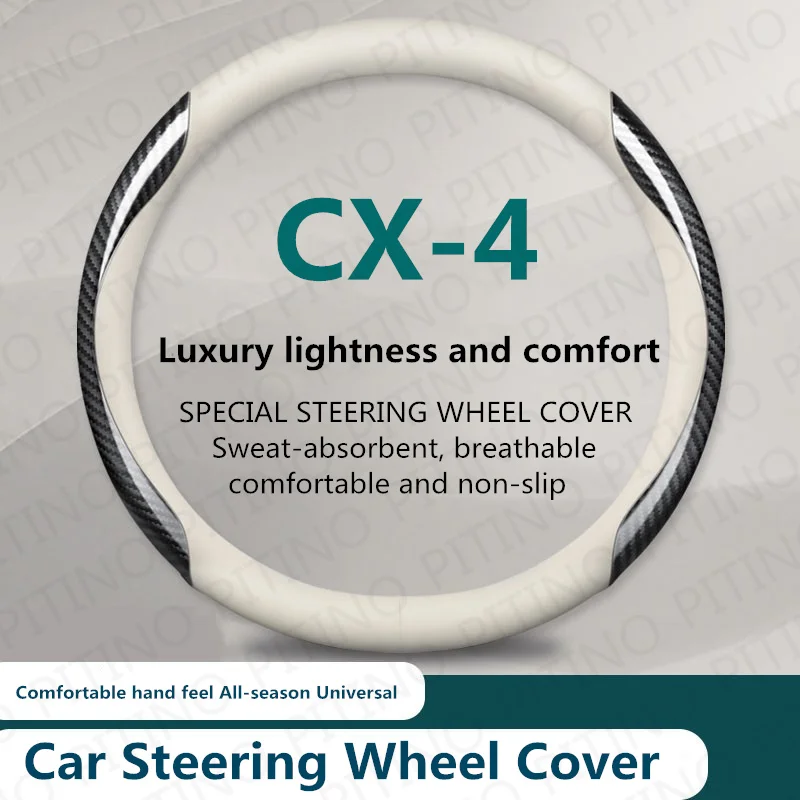 Car Steering Wheel Cover For Mazda CX-4 CX4 Anti Slip Wear-resistant Sweat Absorbing 37-38cm Interior Steering Cover Accessories