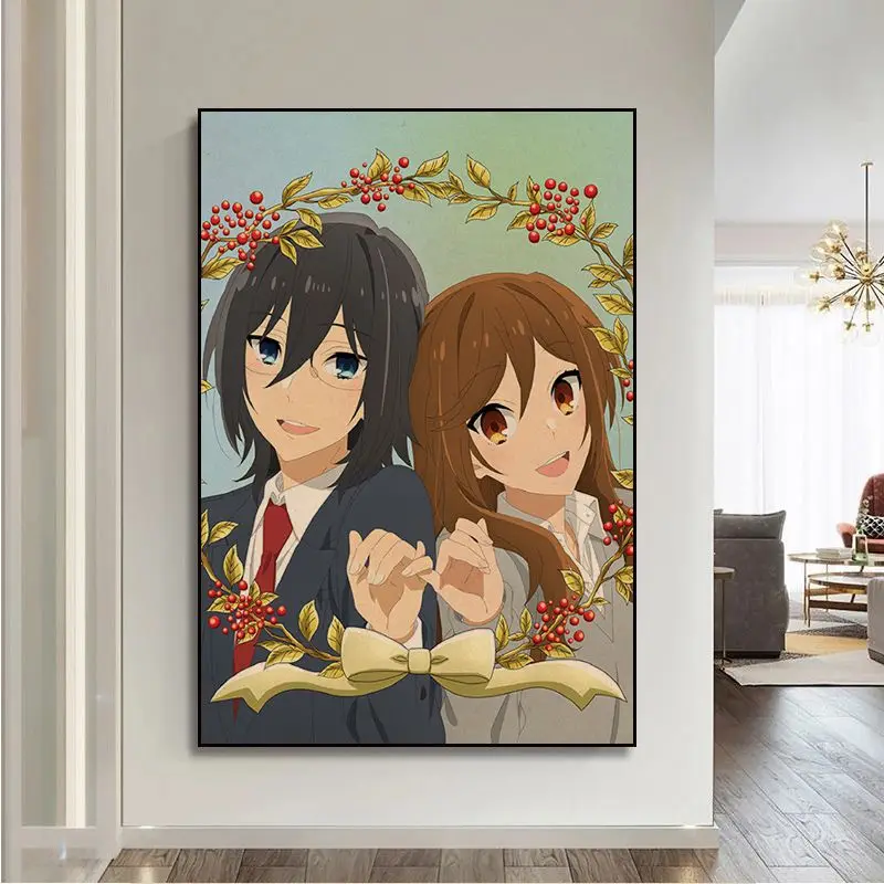 Japanese classic anime Horimiya Vintage Posters For Living Room Bar Decoration Kawaii room decor