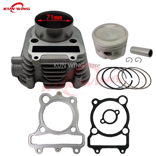 Imagen 1 del producto Kit de pistón de cilindro de diámetro de 71mm para Yamaha Bear Tracker 250, 1999-2004, 250 Timberwolf, 1992-2000, YFM 250, YFM225, YTM225, YFB250, 229cm3