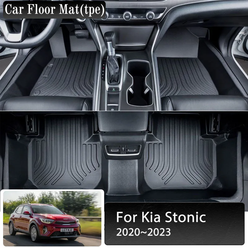 

Car Floor Mats For Kia Stonic YB CUV KX1 2020 2021 2022 2023 Waterproof Foot Pads TPE Boot TPE LHD Carpets Rugs Auto Accessories