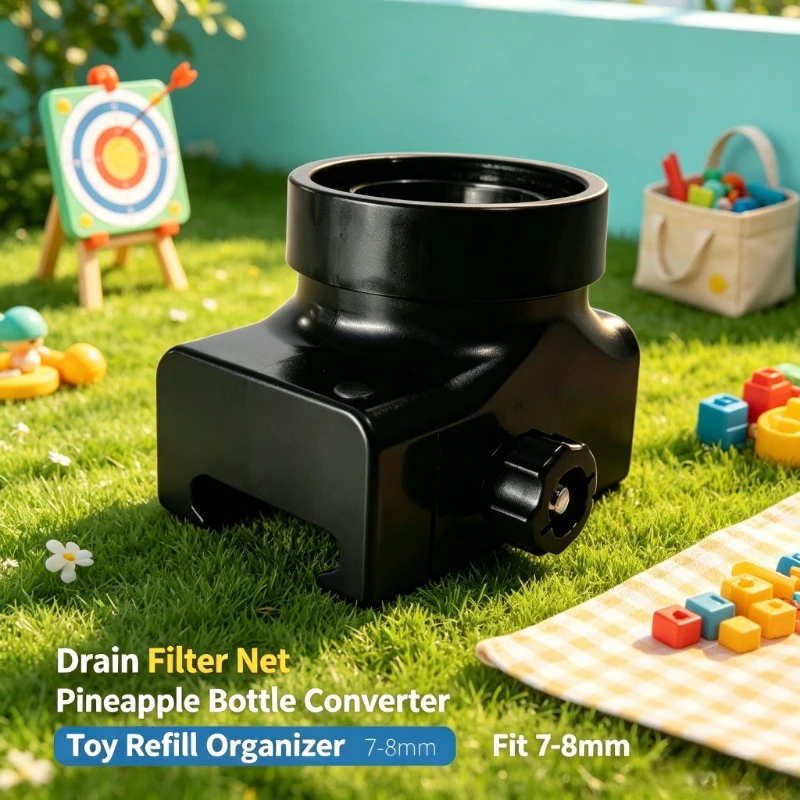 All‑in‑one Soft Projectile Loading Set Drain Filter Net Storage Container Pineapple Bottle Connector For 7‑8mm Model Toy Refills