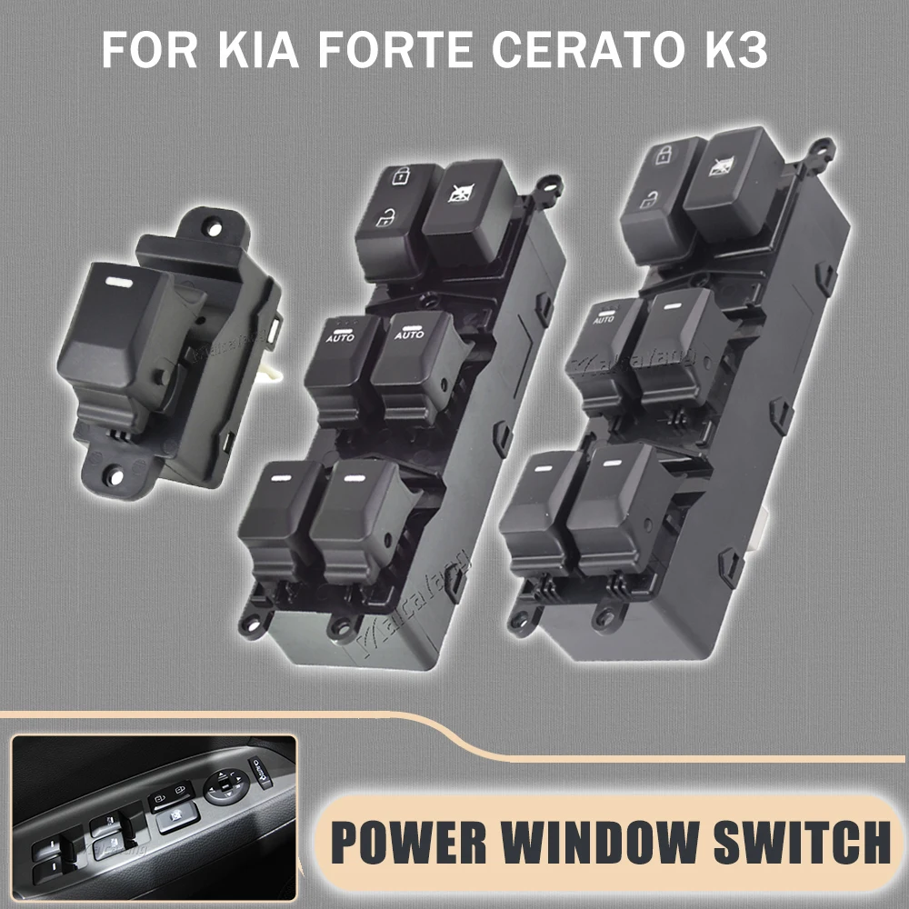 

Malcayang 18Pins Window Lifter switch driver's side Fit For Kia Forte Cerato K3 2014 2015 2016 2017 93570-B5000 93570B5000