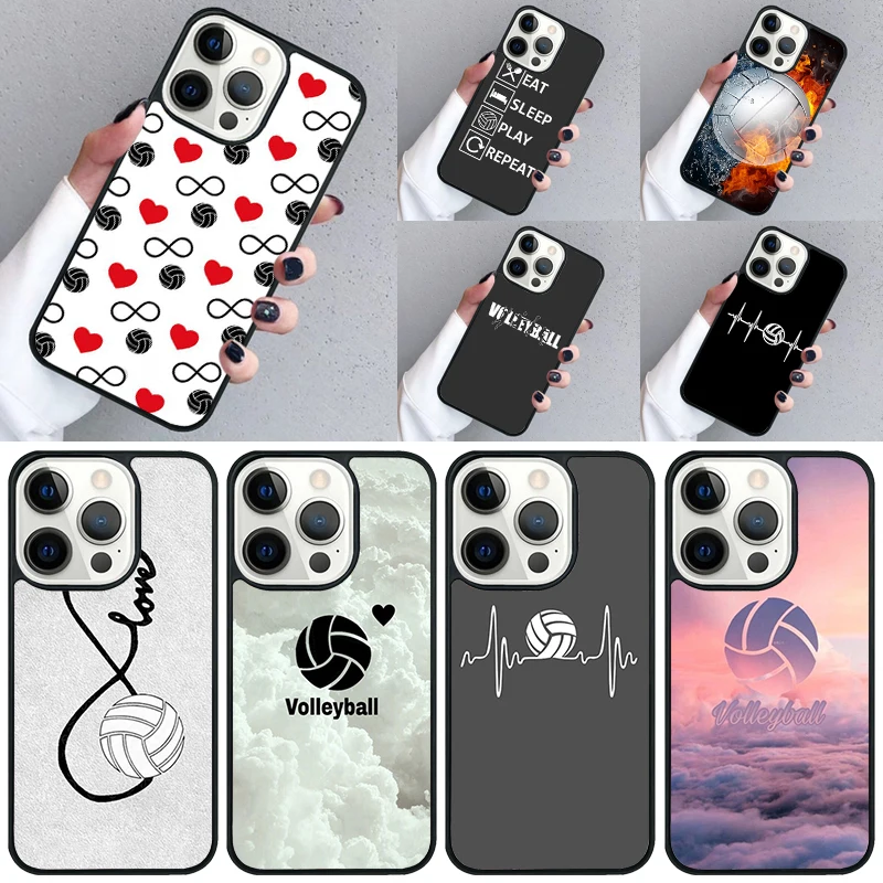Coque de téléphone Play Volleyball Ball, étui pour iPhone 17 Air 16 16e 15 13 14 Pro Max 11 12 Plus 2022 MAX